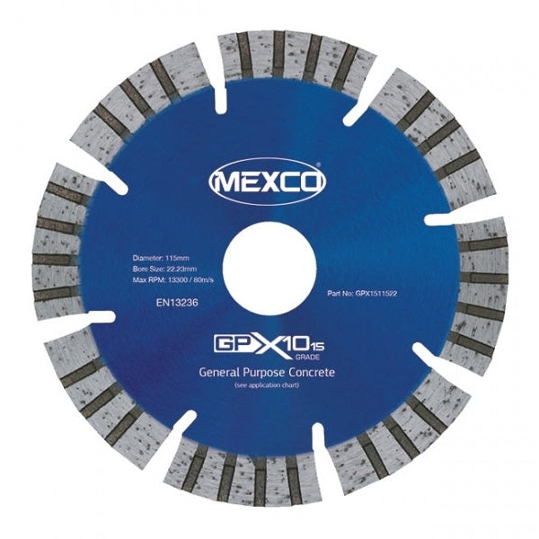 MEXCO 115MM CONCRETE X15 GRADE 15MM SEG HEIGHT