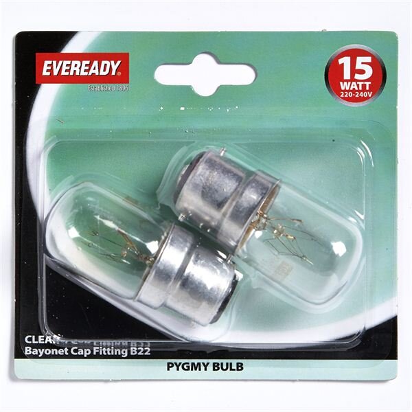 E/READY 15W B22 CLEAR PYGMY LAMP