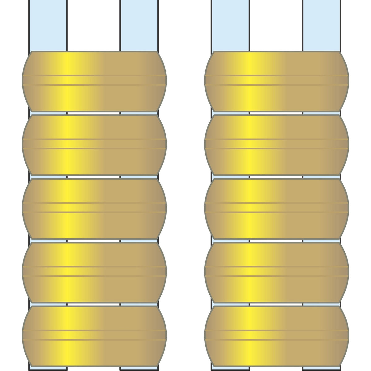 Easy Plumb 3/4" Brass Compression Olives 5pk