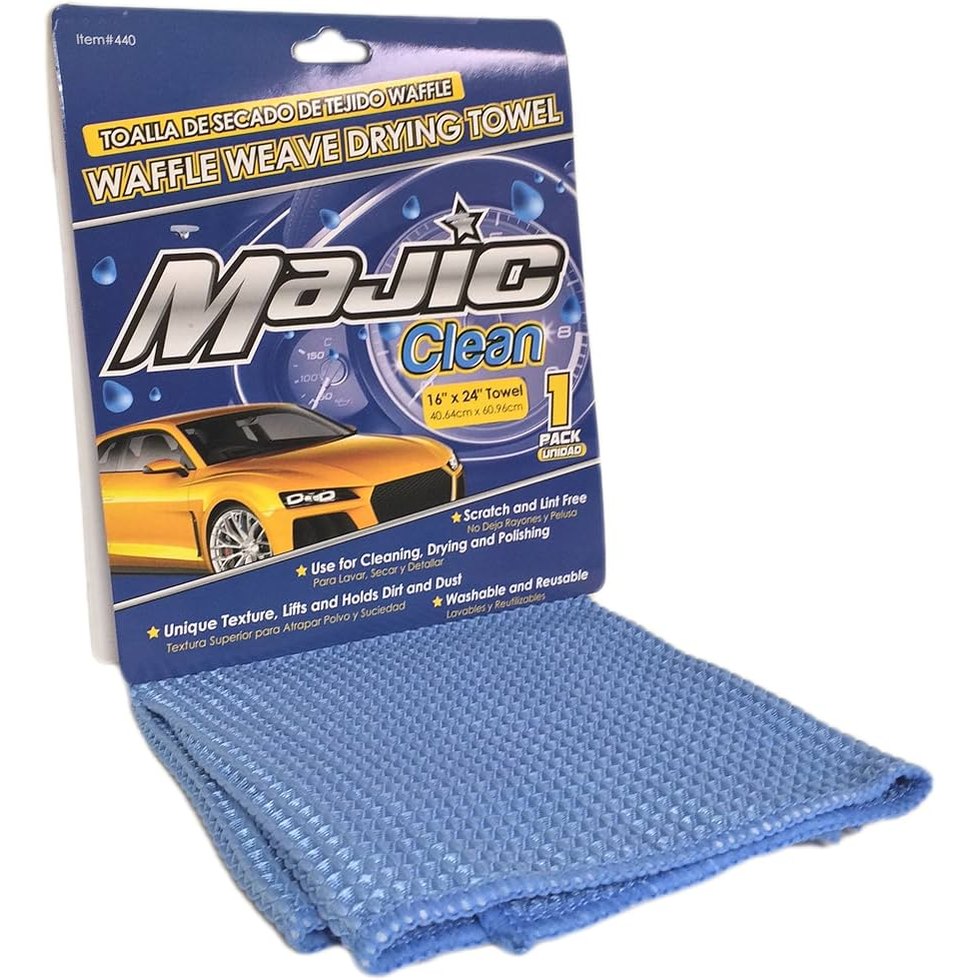 MAJIC CLEAN WAFFLE WEAVE 16" X 24" DRYING TOWEL