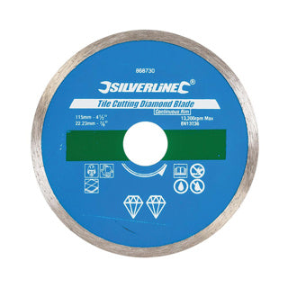 SILVERLINE TILE CUTTING DIAMOND BLADE 115MM X 22MM