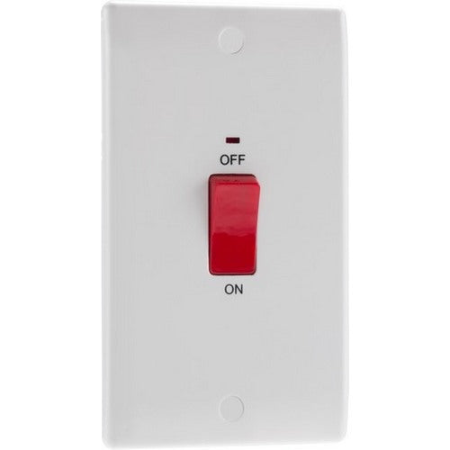 BG DOUBLE COOKER SWITCH 45 AMP & NEON