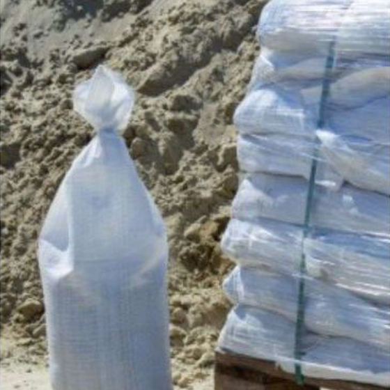 Filled Sandbags 33x76cm White 15kg approx