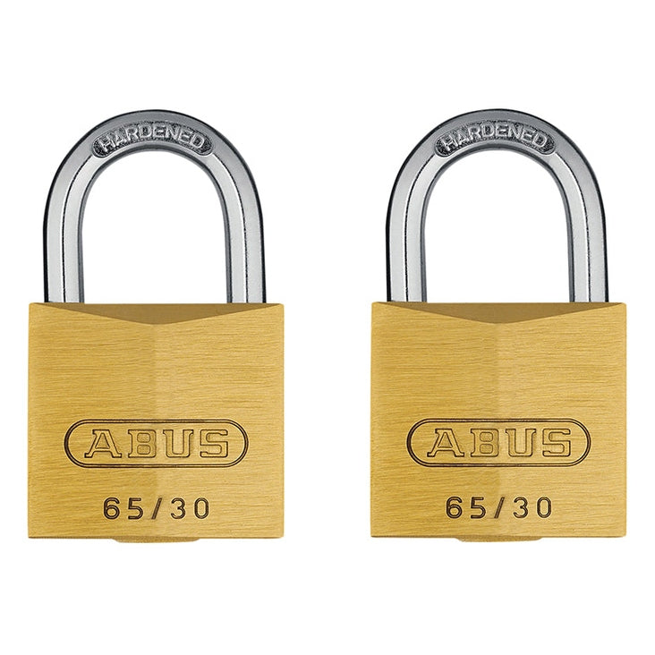 ABUS Mechanical 65/30mm Brass Padlock Twin Carded