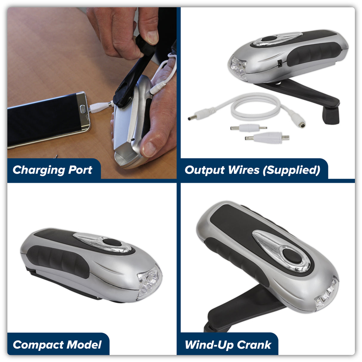 SEALEY WIND-UP TORCH LED RECHARGEABLE