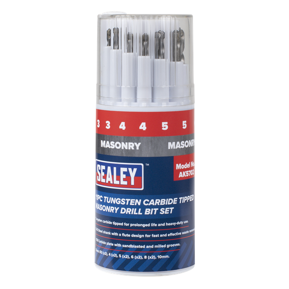 SEALEY DRILL BIT SET METAL 3 - 10MM