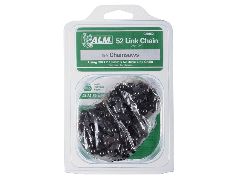 ALM Manufacturing CH052 Chainsaw Chain 3/8in x 52 links 1.3mm - Fits 35cm Bars