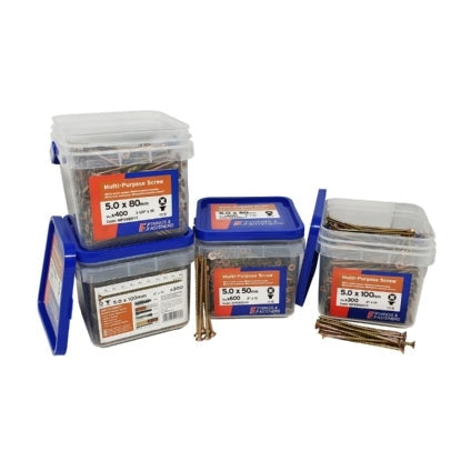 FORGEFIX MULTI PURPOSE SCREW ZP 5.0X40 FT TUB800