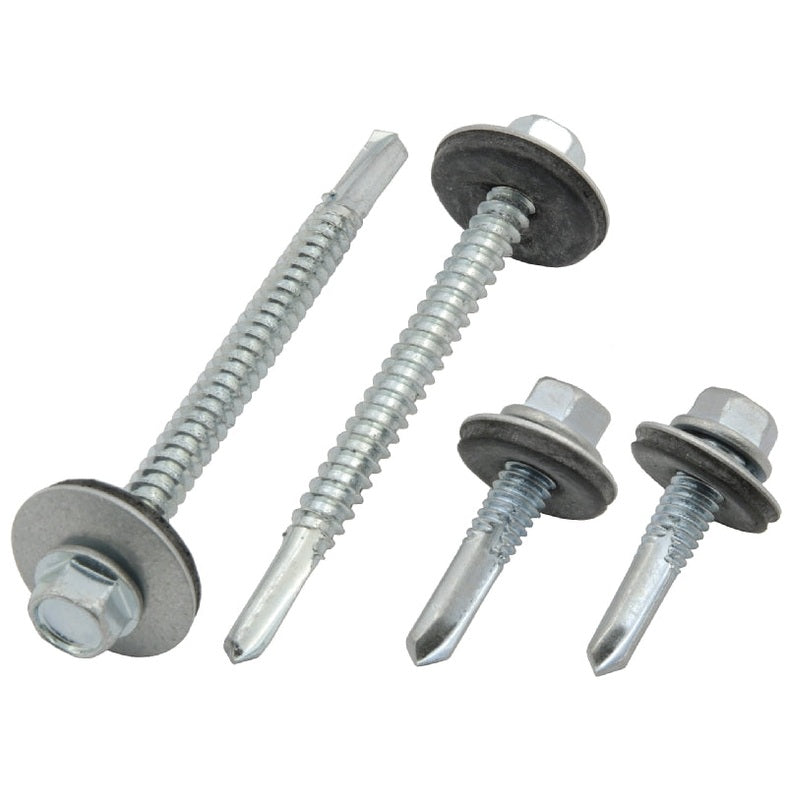 5.5X38MM HEX SELF DRILL SCREW 5 POINT WASHER 100S