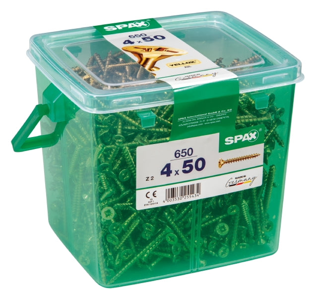SPAX YELLOW CSK 5X70mm TUBS (250) FT
