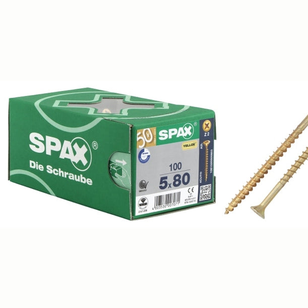 SPAX YELLOW CSK 4.0X50 200PC