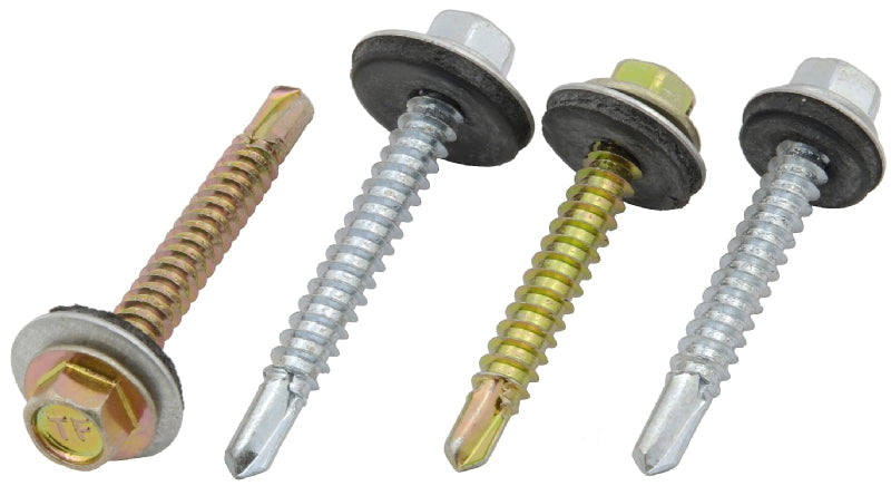 5.5X25MM HEX SELF DRILL SCREW 2 POINT WASHER 100S