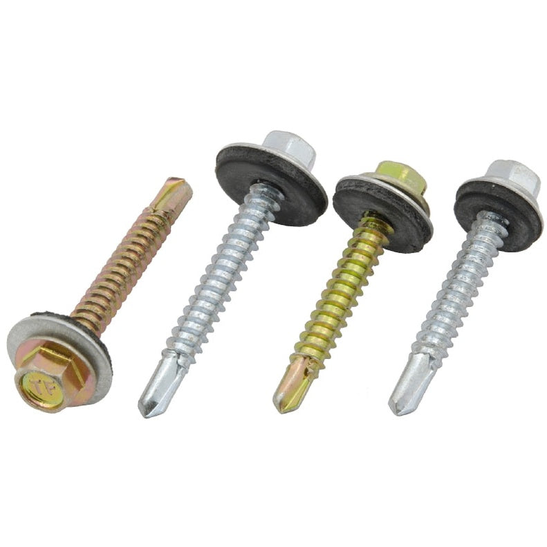 5.5X38MM HEX SELF DRILL SCREW 2 POINT WASHER 100S