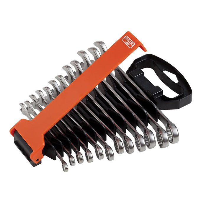 Bahco Chrome Polished Combination Spanner Set, 12 Piece