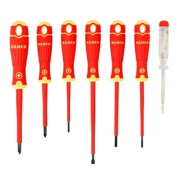 Bahco B220.027 BAHCOFIT Insulated Screwdriver Set, 7 Piece