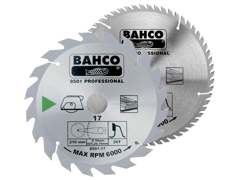 Bahco 8501-13/13F Portable/Table Saw Blade for Wood Twin Pack 184 x 30mm