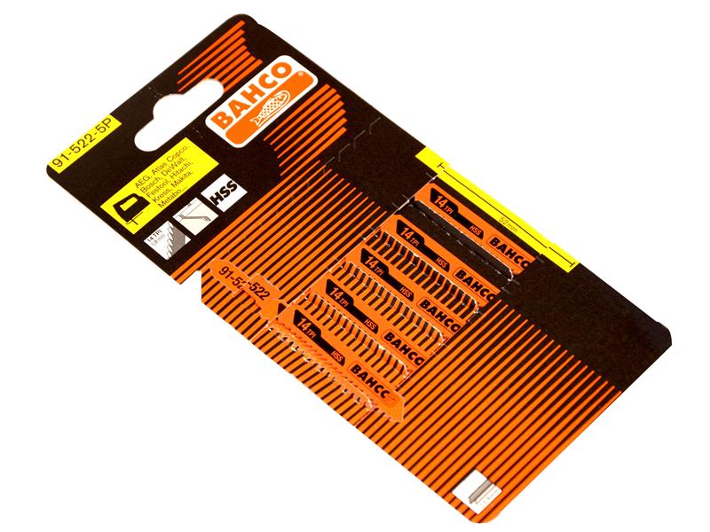 Bahco 91-522-5P HSS Metal Jigsaw Blades (Pack 5)