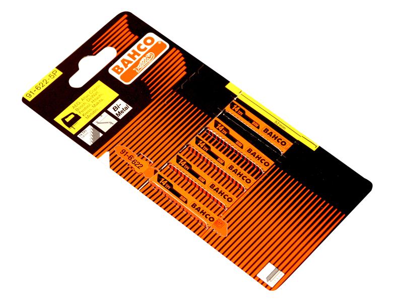 Bahco 91-622-5P Bi-Metal Metal Jigsaw Blades Pack of 5