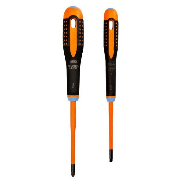 Bahco BE-9890SL ERGO™ Slim VDE Insulated Screwdriver Set, 2 Piece