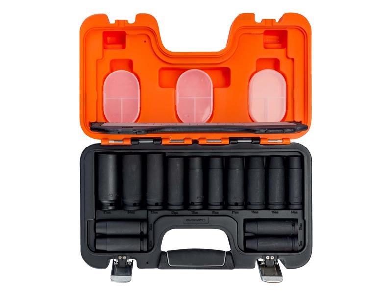 Bahco DD/S14 1/2in Drive Deep Impact Socket Set, 14 Piece