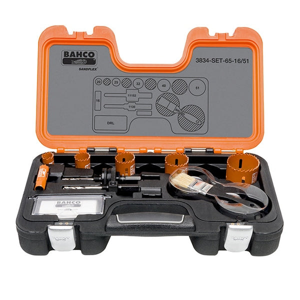 Bahco Professional Holesaw Set 3834 16/51 Sizes: 16-51mm