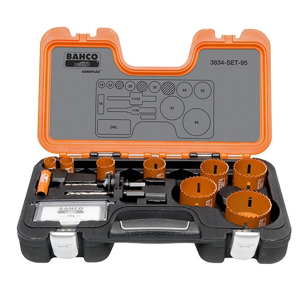 Bahco Professional Holesaw Set 3834-95 Sizes: 16-64mm
