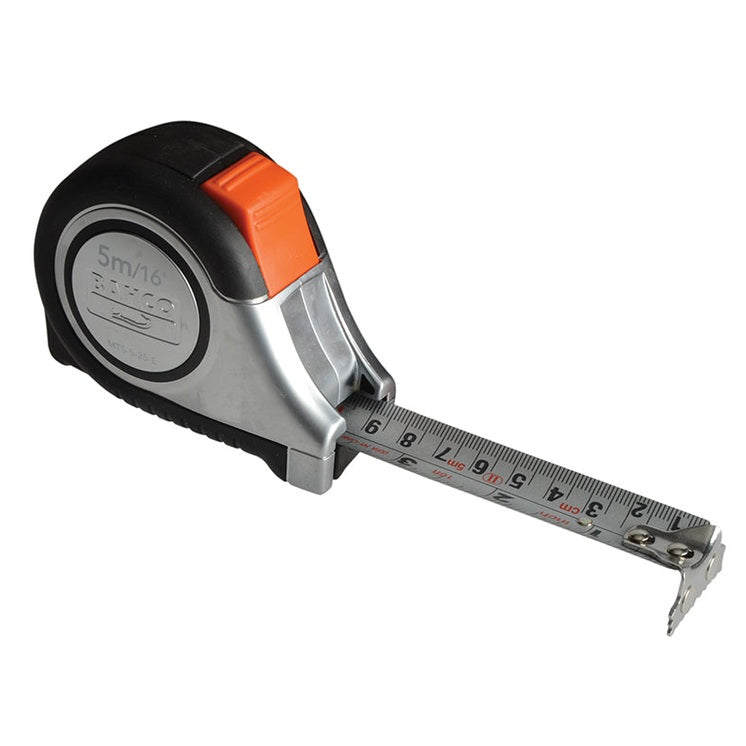 Bahco MTS Reversible Magnetic Tip Auto Pocket Tape 5m/16ft (Width 25mm)