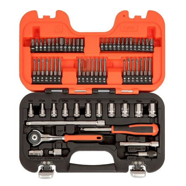 Bahco SW65 1/4in Drive Swivel Socket Set, 65 Piece