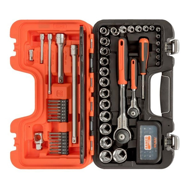 Bahco SW79 1/4in & 1/2in Drive Swivel Socket Set, 79 Piece