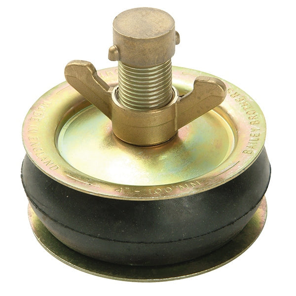 Bailey 2416 Drain Test Plug 100mm (4in) - Brass Cap