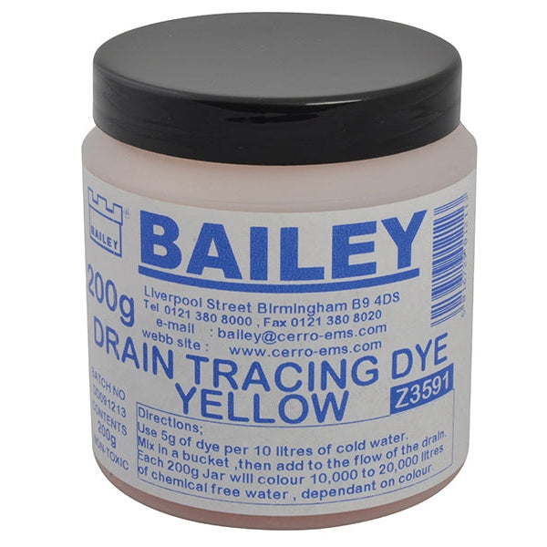 Bailey 3591 Drain Tracing Dye - Yellow