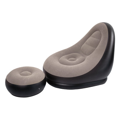 INFLATABLE LOUNGER WITH STOOL