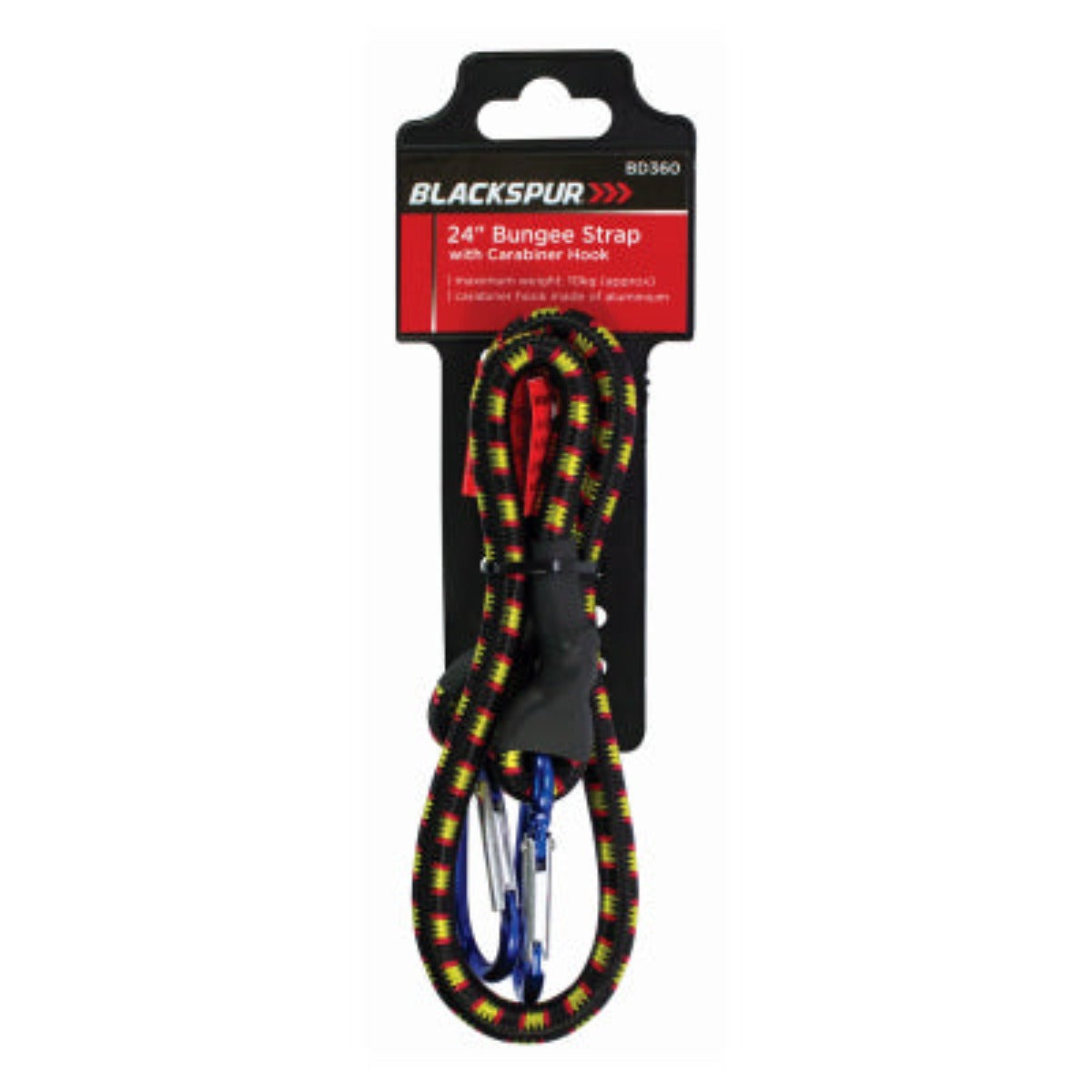 Blackspur 24in Bungee Strap With Carabiner Hook