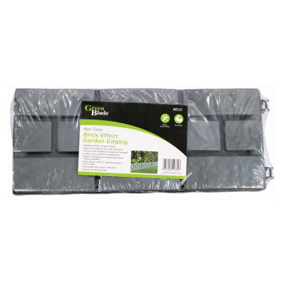 GREENBLADE 4PC GREY BRICK EFFECT GARDEN EDGING