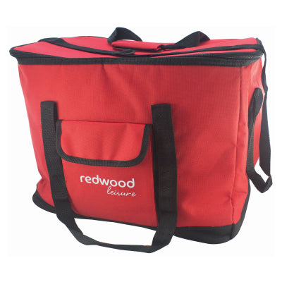 REDWOOD LARGE 30L COOL BAG WITH SHOULDER STRAP - RED