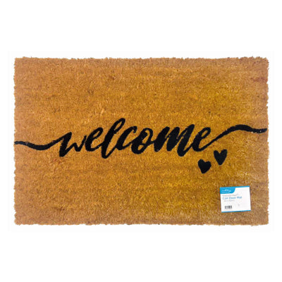 WELCOME HEART COIR DOOR MAT 40