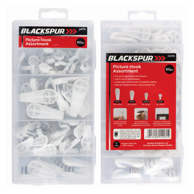 BLACKSPUR 60PC PICTURE HOOK ASSORTMENT