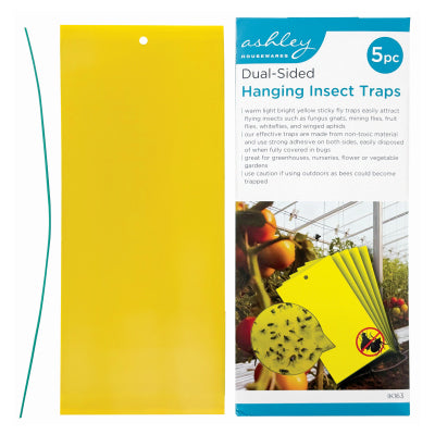 ASHLEY 5PC DUAL-SIDED HANGING INSECT TRAP