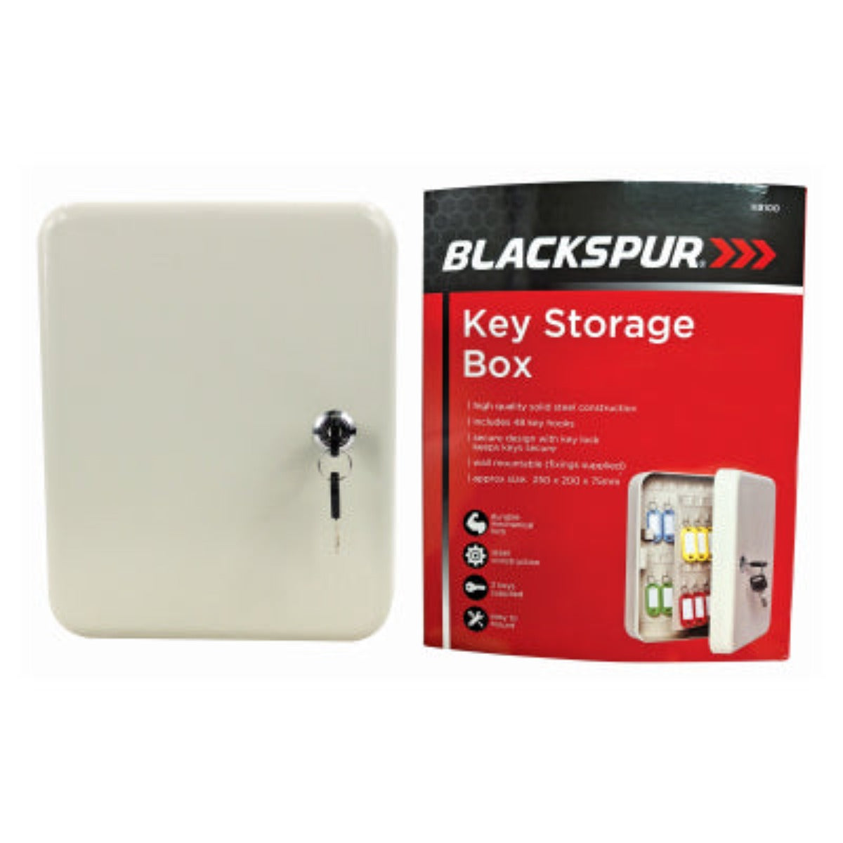BLACKSPUR 48 Hook Key Storage Box