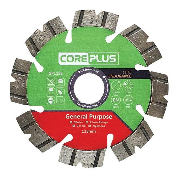 CorePlus GP115E Elite General-Purpose Diamond Blade 115mm