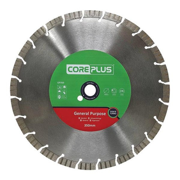 CorePlus GP350 General-Purpose Hybrid Turbo Diamond Blade 350mm
