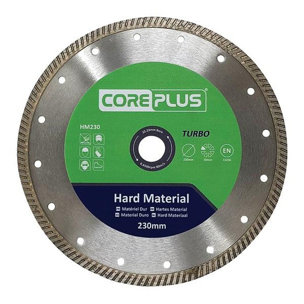 CorePlus HM230 Hard Material Turbo Diamond Blade 230mm - Watson Hire