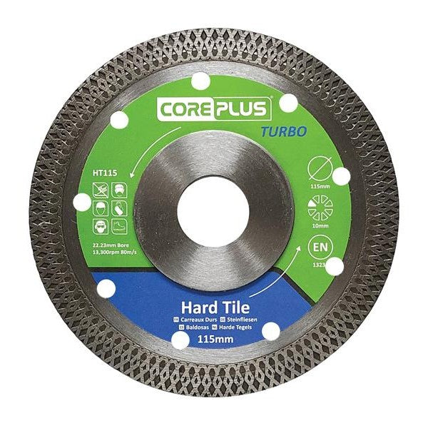 CorePlus HT115 Hard Tile Turbo Diamond Blade 115mm - Watson Hire