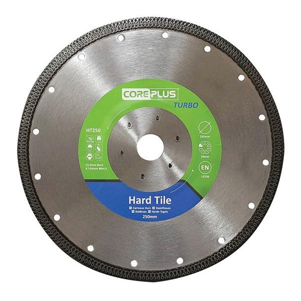 CorePlus HT250 Hard Tile Turbo Diamond Blade 250mm