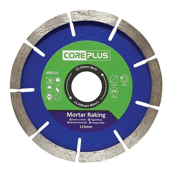 CorePlus MR115 Mortar Raking Diamond Blade 115mm - Watson Hire