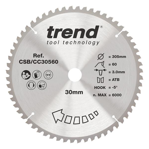 TREND CRAFT SAW BLADE CROSSCUT 305MM X 60 X 30MM