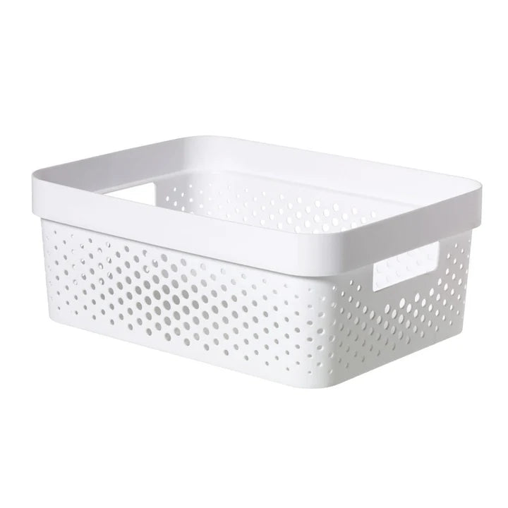 CURVER INFINITY DOTS STORAGE BOX MEDIUM 11L WHITE