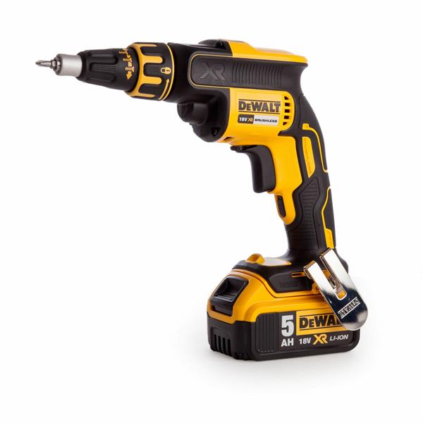 DEWALT 18V COLLATED DRYWALL SCREWDRIVER KIT 2 X 5AH BATTERIES