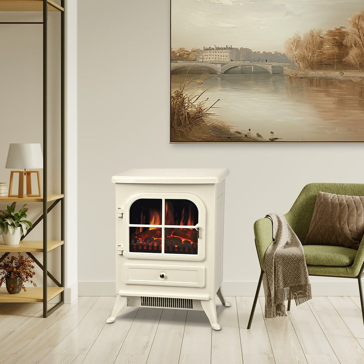 DE VIELLE CLASSIC ELECTRIC STOVE CREAM 1800W (LED BULB) - Watson Hire