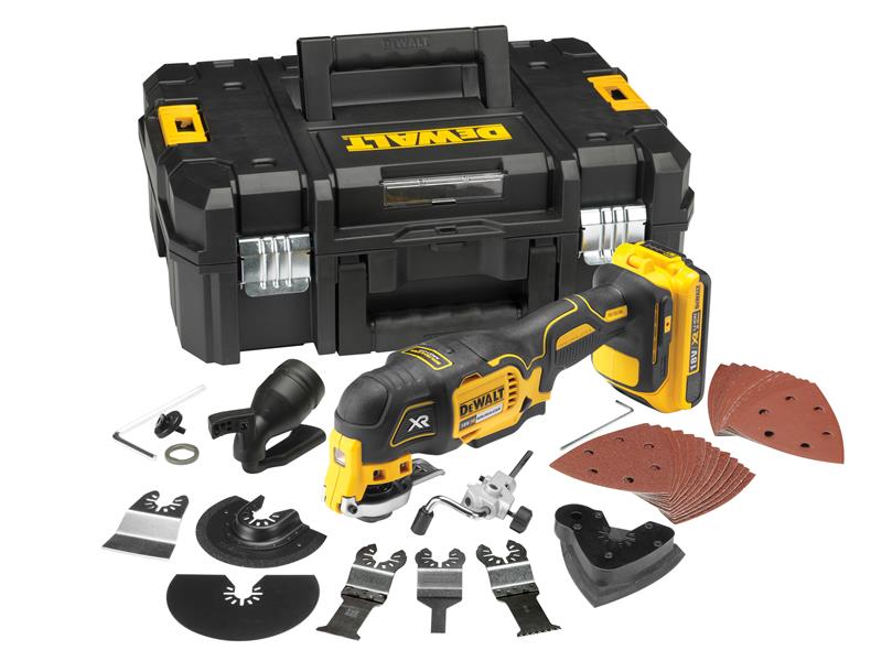 DEWALT DCS355P1 XR Brushless Oscillating Multi-Tool Kit TSTAK™ 18V 1 x 5.0Ah Li-ion